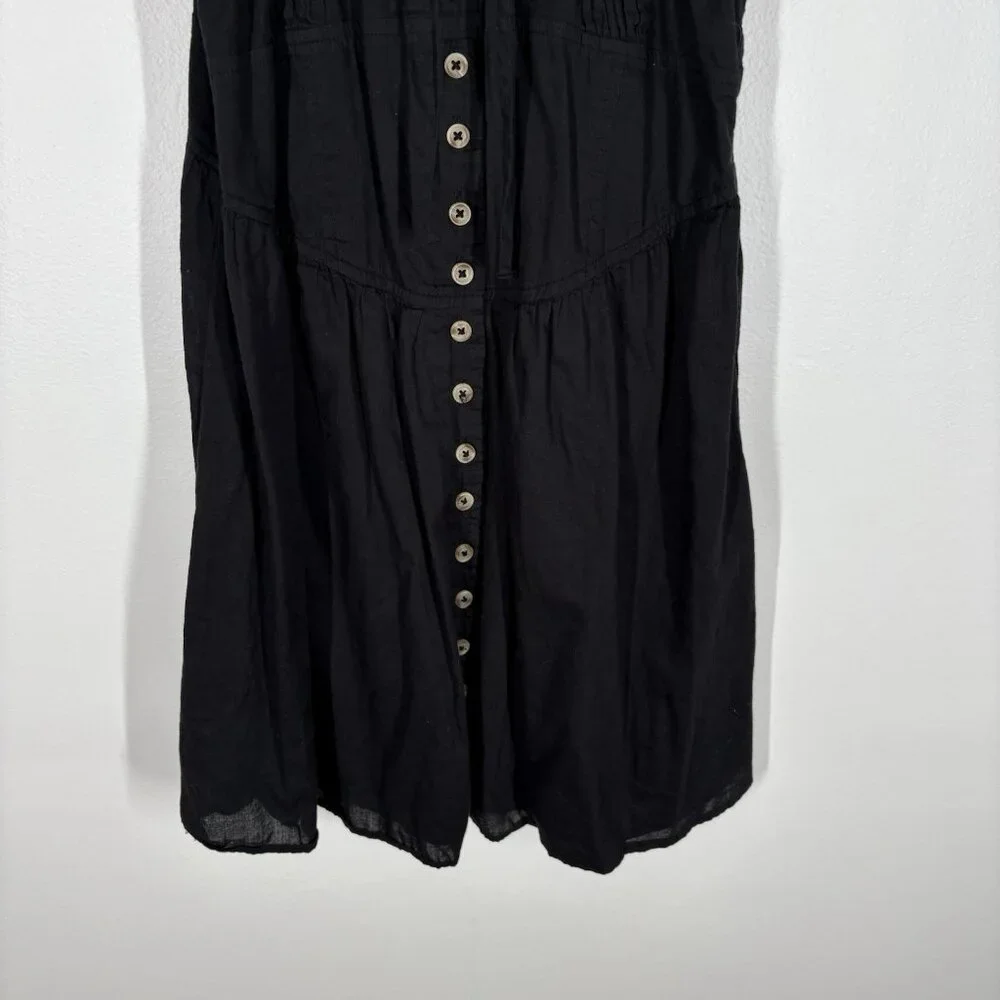 BDG Urban Outfitters Women M Black Cotton Boho Grunge Azealia Corset Mini Dress